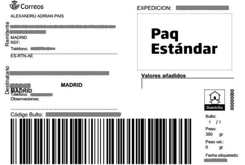 Mapa de España-AliExpress te ofrece servicio de entrega