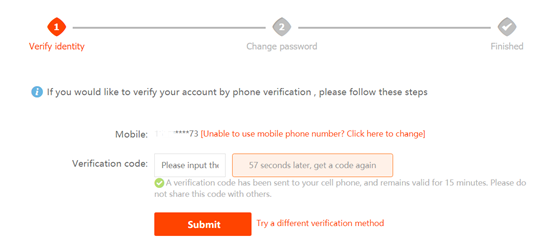 How can I get verification code without phone?